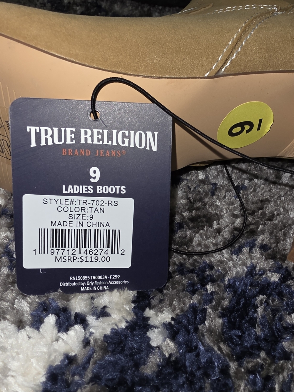 True Religion Tan Ladies Boots - Stylish Suede Ankle Boot Sz 9